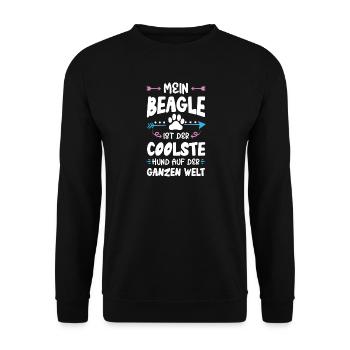Dicton de chien beagle - Sweat-shirt Unisexe - noir - Devant - Alina (178cm) & Michal (187cm)