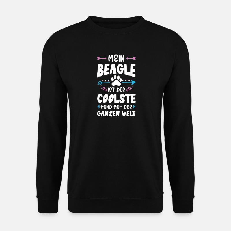 beagle hund spruch - Unisex Pullover - Schwarz