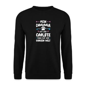 chihuahua hund spruch - Unisex Pullover - Schwarz - Vorne - Alina (178cm) & Michal (187cm)
