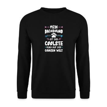 Teckel Teckel Chien Dicton - Sweat-shirt Unisexe - noir - Devant - Alina (178cm) & Michal (187cm)