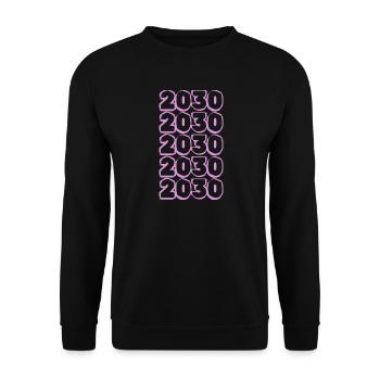 Purple 2030 - Unisex Sweatshirt - black - Front - Alina (178cm) & Michal (187cm)