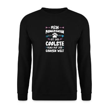 Pomeranian Pomeranian Dog Saying - Unisex Sweatshirt - black - Front - Alina (178cm) & Michal (187cm)