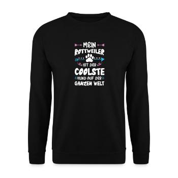 rottweiler hund spruch - Unisex Pullover - Schwarz - Vorne - Alina (178cm) & Michal (187cm)