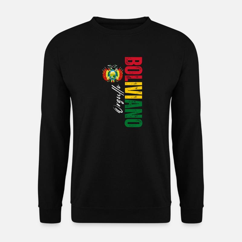 Bolivian pride, vertical design - Unisex Sweatshirt - black