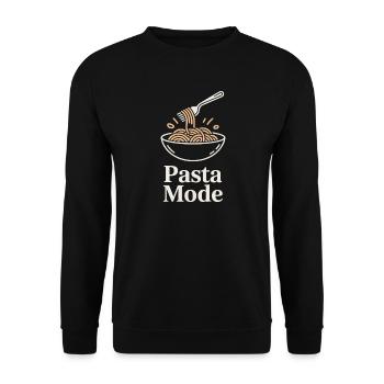 Pasta Mode - Unisex Pullover - Schwarz - Vorne - Alina (178cm) & Michal (187cm)