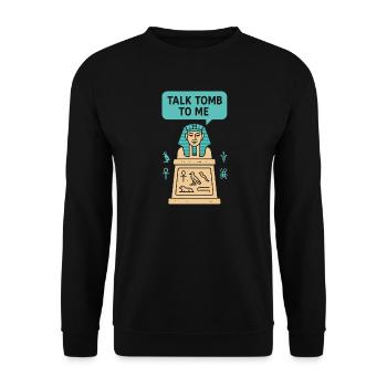 Pharaoh Archaeology in Ancient Egypt - Unisex Sweatshirt - black - Front - Alina (178cm) & Michal (187cm)