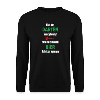 Darten  - Unisex Pullover - Schwarz - Vorne - Alina (178cm) & Michal (187cm)