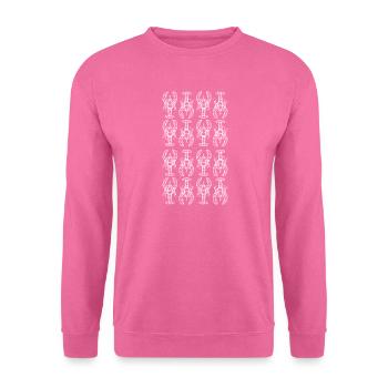 Lobster Glyph Repeating Pattern - Unisex Sweatshirt - pink - Front
