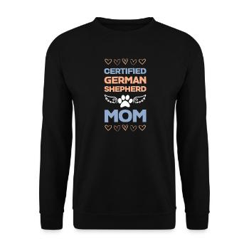 Zertifizierte Schäferhundmama - Unisex Pullover - Schwarz - Vorne - Alina (178cm) & Michal (187cm)