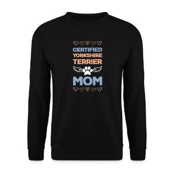 Certified Yorkie Mama - Unisex Sweatshirt - black - Front - Alina (178cm) & Michal (187cm)