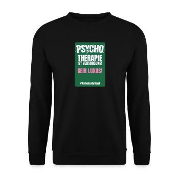 PSYCHO_06 - Unisex Pullover - Schwarz - Vorne - Alina (178cm) & Michal (187cm)
