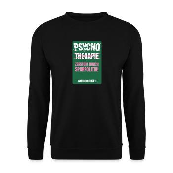 PSYCHO_05 - Unisex Pullover - Schwarz - Vorne - Alina (178cm) & Michal (187cm)