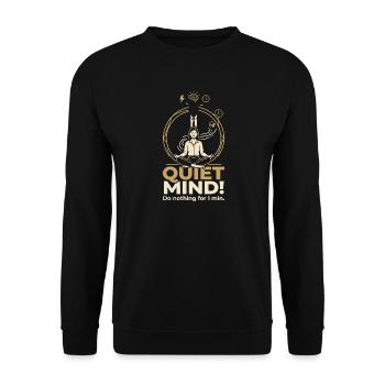 Quiet Mind - Unisex Sweatshirt - black - Front - Alina (178cm) & Michal (187cm)