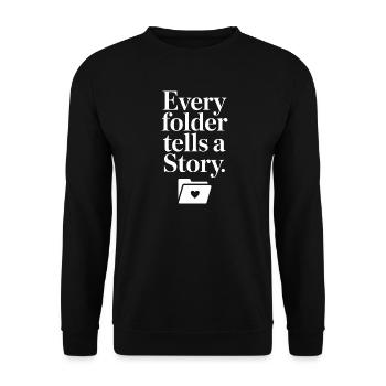 Folder Tales: Monochrome - Unisex Sweatshirt - black - Front - Alina (178cm) & Michal (187cm)