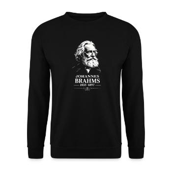 Johannes Brahms Komponist Dirigent Pianist - Unisex Pullover - Schwarz - Vorne - Alina (178cm) & Michal (187cm)