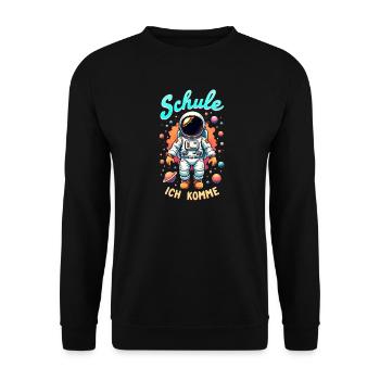 Schulkind 2026 Einschulung 2026 Schulanfang - Unisex Pullover - Schwarz - Vorne - Alina (178cm) & Michal (187cm)