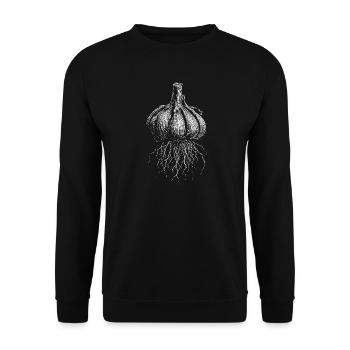 Knoblauch - Unisex Pullover - Schwarz - Vorne - Alina (178cm) & Michal (187cm)