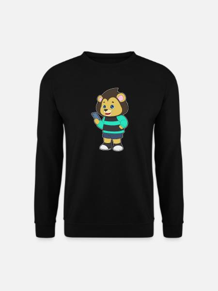 Lion Smartphone - Unisex Sweatshirt - black