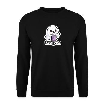 Kawaii Boo Brew Ghost - Sweat-shirt Unisexe - noir - Devant - Alina (178cm) & Michal (187cm)