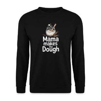 Mama macht den Teig - Unisex Pullover - Schwarz - Vorne - Alina (178cm) & Michal (187cm)