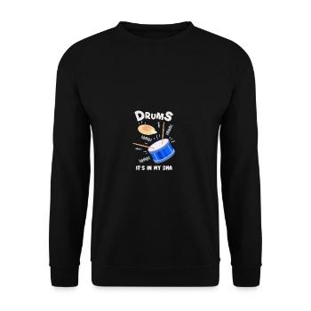 Drummers - drums are in my DNA - Unisex Sweatshirt - black - Front - Alina (178cm) & Michal (187cm)