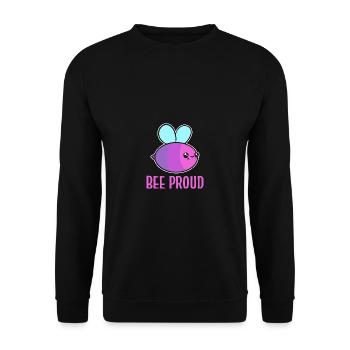 Bee proud Lgbtq member. Poison - Unisex Sweatshirt - black - Front - Alina (178cm) & Michal (187cm)
