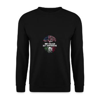 Drapeau des États-Unis d’Amérique vintage non italien en détresse, ab - Sweat-shirt Unisexe - noir - Devant - Alina (178cm) & Michal (187cm)