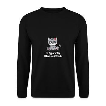 Apparently, I have a sarcastic, funny - Unisex Sweatshirt - black - Front - Alina (178cm) & Michal (187cm)