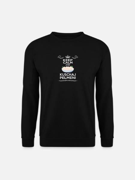 Pelmeni Keep Calm Mante Kuschaj Russen Pelmeni - Unisex Pullover - Schwarz