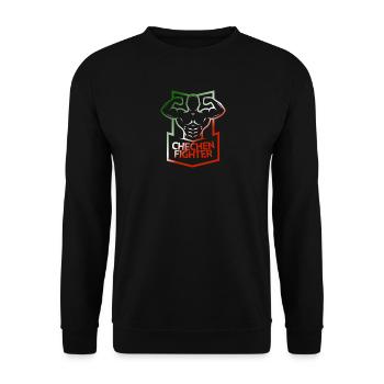 Tschetschene Fighter Kämpfer Chechen Chechnya - Unisex Pullover - Schwarz - Vorne - Alina (178cm) & Michal (187cm)