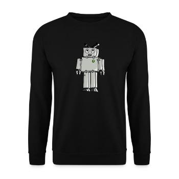 Roboter - Unisex Pullover - Schwarz - Vorne - Alina (178cm) & Michal (187cm)