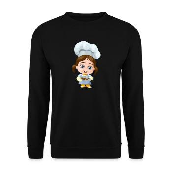 Bäckerin - Unisex Pullover - Schwarz - Vorne - Alina (178cm) & Michal (187cm)