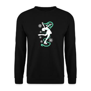 Eiskunstlauf Schlittschuhlauf Eis Figuren Tanz - Unisex Pullover - Schwarz - Vorne - Alina (178cm) & Michal (187cm)