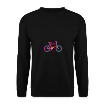 FAHRRAD. RADFAHREN. ÖKOLOGIE. UMWELT. - Unisex Pullover - Schwarz - Vorne - Alina (178cm) & Michal (187cm)
