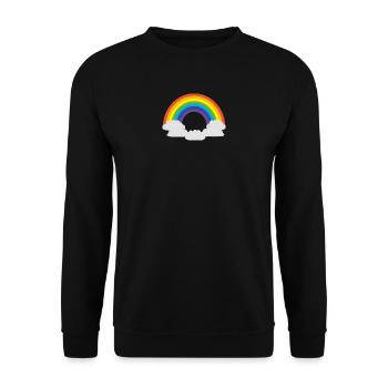 Regenbogen - Unisex Pullover - Schwarz - Vorne - Alina (178cm) & Michal (187cm)