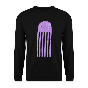 Oktopus - Unisex Pullover - Schwarz - Vorne - Alina (178cm) & Michal (187cm)