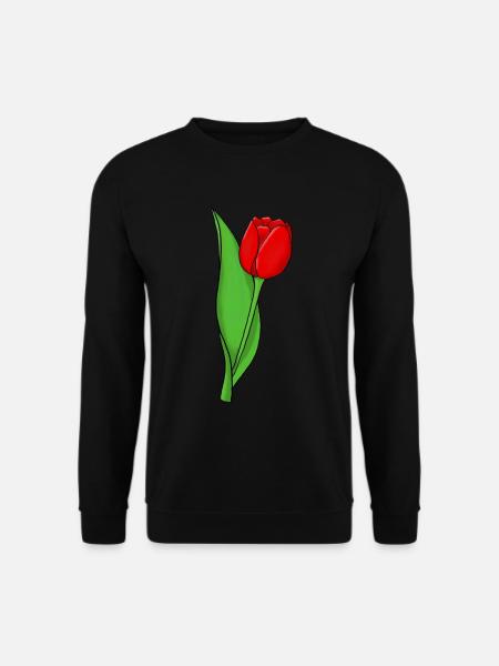 Red tulip - Unisex Sweatshirt - black