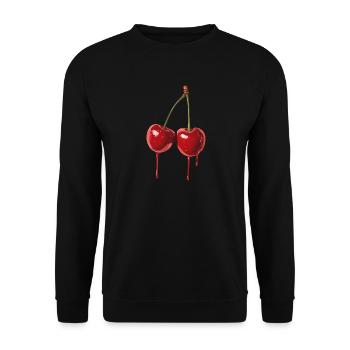Cherry - Unisex Sweatshirt - black - Front - Alina (178cm) & Michal (187cm)
