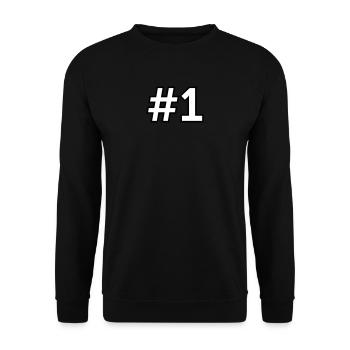 Sport Numéro 1 Un - Sweat-shirt Unisexe - noir - Devant - Alina (178cm) & Michal (187cm)