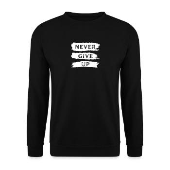 Ne jamais abandonner - Sweat-shirt Unisexe - noir - Devant - Alina (178cm) & Michal (187cm)
