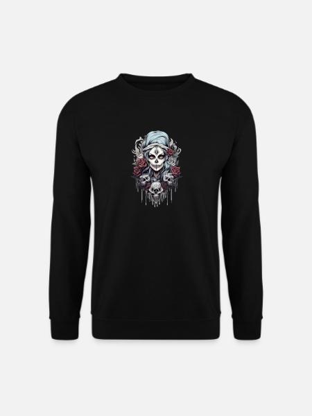 Gothic Rose Königin Illustration Grafik Schönheit - Unisex Pullover - Schwarz