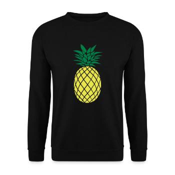 ANANAS STYLIZED - Unisex Sweatshirt - black - Front - Alina (178cm) & Michal (187cm)