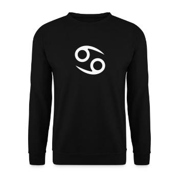Sternzeichen Krebs - Unisex Pullover - Schwarz - Vorne - Alina (178cm) & Michal (187cm)