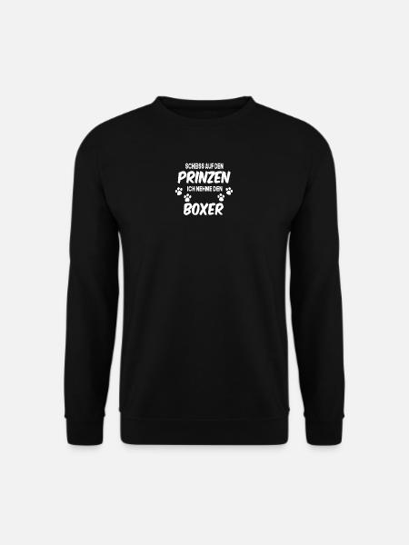 scheiss auf den prinzen ich nehme den boxer white - Unisex Pullover - Schwarz