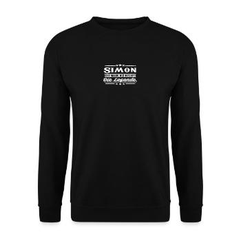 Simon die Legende - Unisex Pullover - Schwarz - Vorne - Alina (178cm) & Michal (187cm)