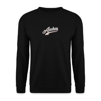 Aachen the city - Unisex Sweatshirt - black - Front - Alina (178cm) & Michal (187cm)