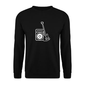 Bass and amp - bass guitar and amp - Unisex Sweatshirt - black - Front - Alina (178cm) & Michal (187cm)