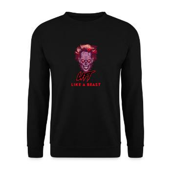 Lift Like A Beast - Unisex Sweatshirt - black - Front - Alina (178cm) & Michal (187cm)