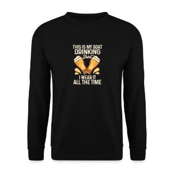 Das ist mein Boot, das ich trinke, ich trage es im - Unisex Pullover - Schwarz - Vorne - Alina (178cm) & Michal (187cm)