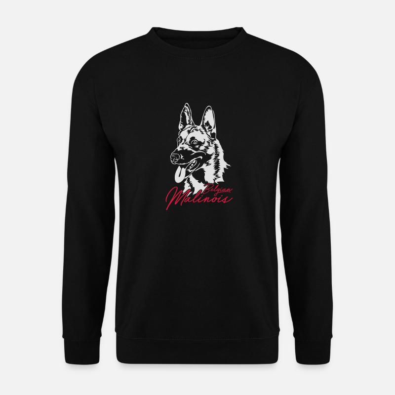 BELGIAN MALINOIS Hunde Hund Wilsigns - Unisex Pullover - Schwarz